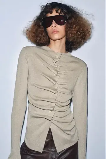 zara 드레이프 니트 가디건