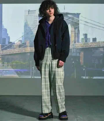 나일론 셔링 후디드 블루종 MaisonSpecial 사이즈 1 블랙