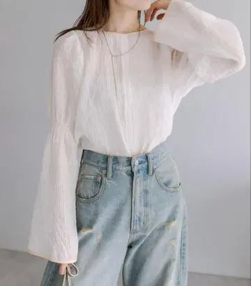 mystic 긴팔 셔츠 화이트/블랙