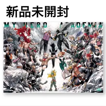 미개봉 새상품 히로아카 원화전 B2 포스터 키 비주얼 히어로 VS 빌런