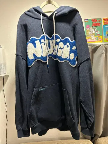 Nautica 네이비 후드 부착 후드티 M 사이즈