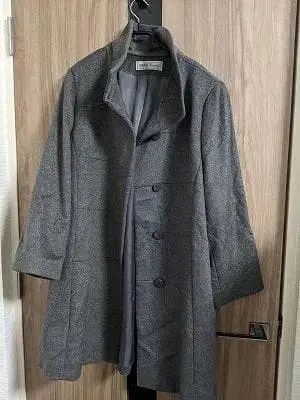 232 캐시미어 100% 도쿄 스타일 그레이 빅 사이즈 코트 캐시미어