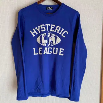 HYSTERIC GLAMOUR 사가 자수 긴팔 T셔츠 블루 [ S ]