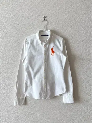랄프 로렌 여성용 옥스퍼드 셔츠 빅 포니 화이트 S 상당