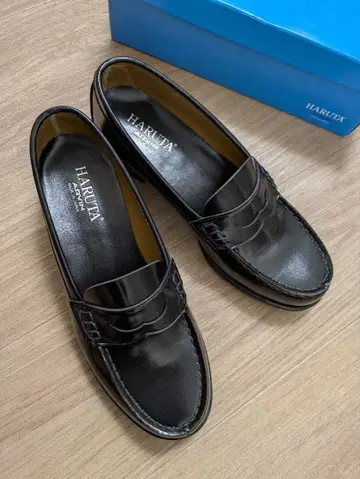 HARUTA 블랙 로퍼 26cm EEE