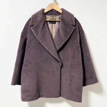 TOMORROWLAND 슈퍼 파인 알파카 숏코트 퍼플