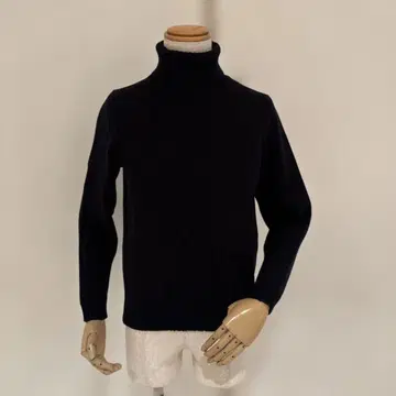 자노네 터틀넥 니트 5게이지 다크 네이비 48