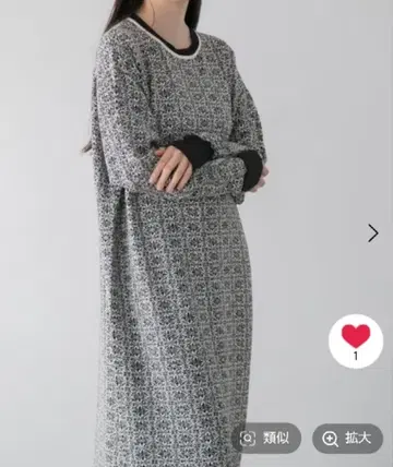 LOWRYS FARM yuw 자카드 크루 원피스