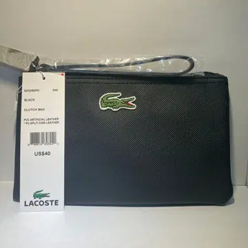 [ 새상품 ] [ 정가$40 ] LACOSTE 라코스테 클러치백 블랙
