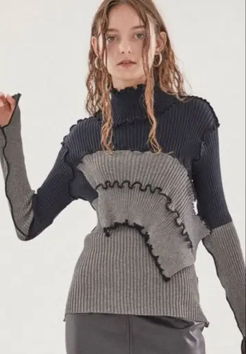 kotohayokozawa 하이넥 리브 니트