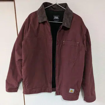 ZARA 코듀로이 옷깃 워크 자켓 퀼팅