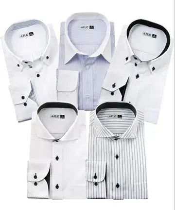 긴팔 와이셔츠 5매 세트 묶음 판매! FLiC