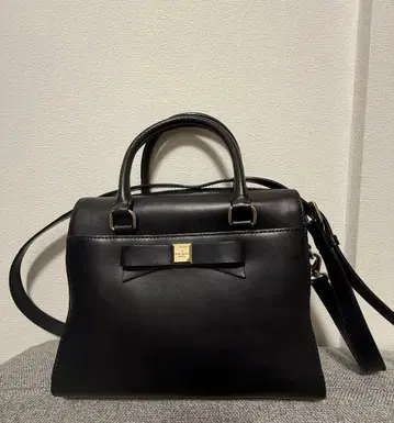 케이트 스페이드 가죽 핸드백 숄더백 리본 블랙