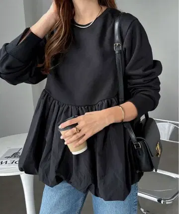 [ 시착만 한 상품 ] 페플럼 벌룬 맨투맨