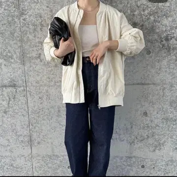 URBANRESEARCH ITEMS 나일론 리브 블루종 택 포함 새상품