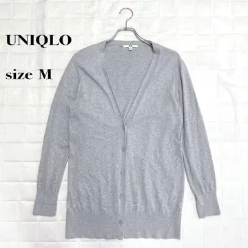 UNIQLO 캐시미어 10% 그레이 롱 가디건 M 사이즈