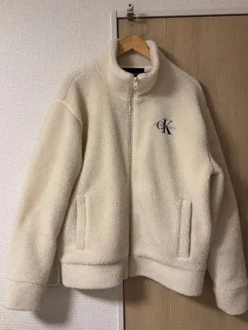Calvin Klein Jeans 플리스 보아 자켓 L 사이즈 크림