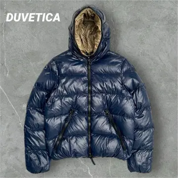 [ 컨디션 최상 ] DUVETICA 다운 자켓 블루 광택 풀 집업 M
