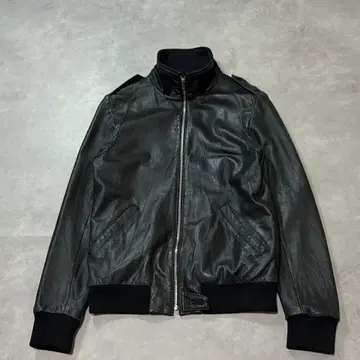 유나이티드 애로우즈 양가죽 짧은 기장 가죽 자켓 라이더 자켓 블랙