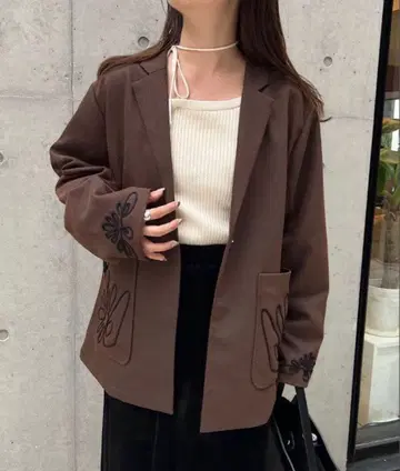 Kastane [ 셋업 가능 / 안감 없음 ] 프렌치 트윌 자수 자켓