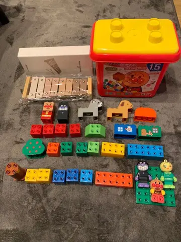 호빵맨 첫 블록 바케츠 (마스코트와 실로폰 덤 포함)