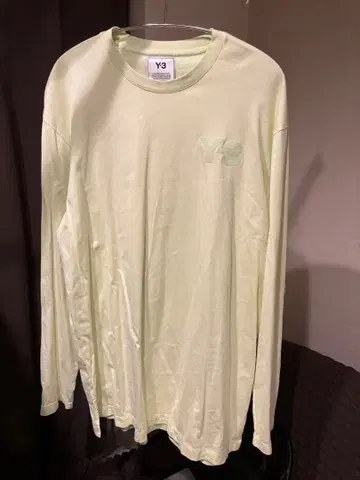 Y-3 라이트 그린 긴팔 티셔츠 L