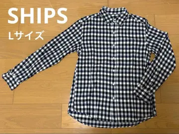 [ SHIPS ] 체크 무늬 셔츠 L 사이즈