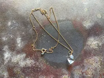 agete 아가트 K10 골드 목걸이 10금 수정 쿼츠