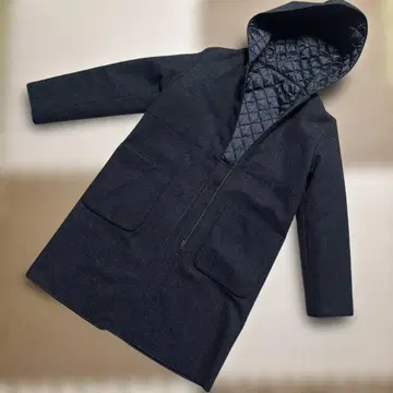 후드 부착 리버서블 다크 그레이 롱 코트 컴시즘 7호