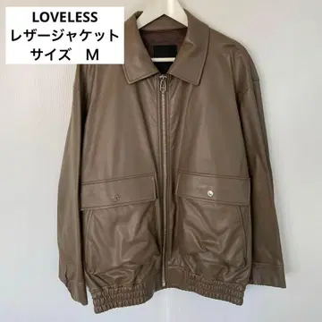 새상품 LOVELESS 러브리스 신세틱 가죽 플라이트 자켓 M
