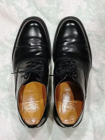 켄포드 블랙 가죽 비즈니스 슈즈 가죽 신발