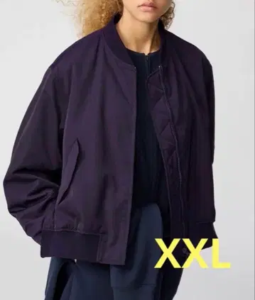 유니클로 C UNIQLO:C 보머 자켓 XXL 보라색 남녀 공용