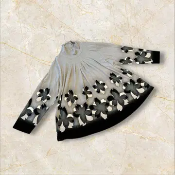 긴팔 니트 티셔츠 튜닉 프리 사이즈 그레이