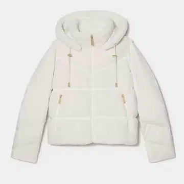 [ 반값 SALE ] kate spade 후드 부착 다운 자켓 화이트