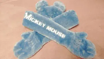 미키마우스 스카이블루 플리스 캡 미키 머플러 캡