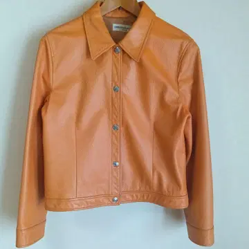 CHRISTIAN ALLAN 오렌지 가죽 자켓 소가죽 M 사이즈