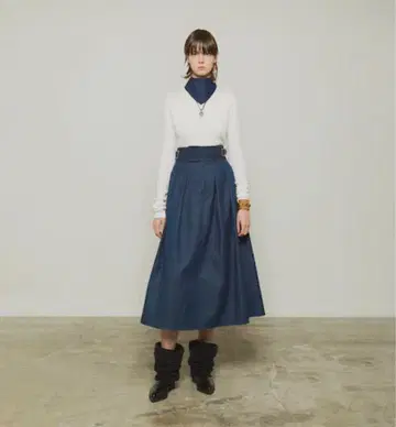 Edition x THE RERACS 데님 그루카 스커트