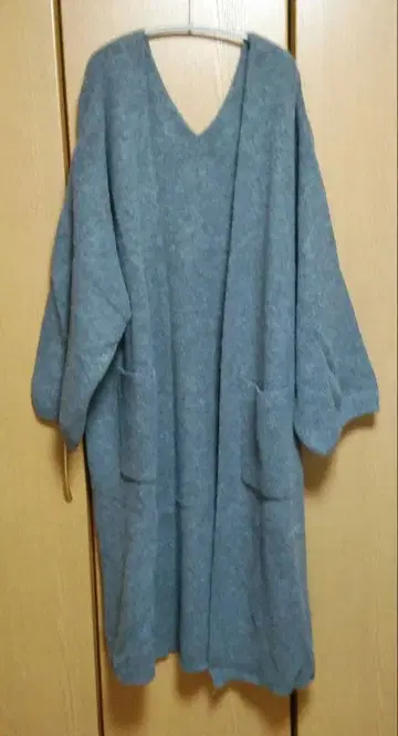 [ 새상품 미사용 ] titivate 울 블렌드 롱 니트 코트