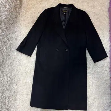 LOUVRE 캐시미어 100% 롱 코트 (블랙)