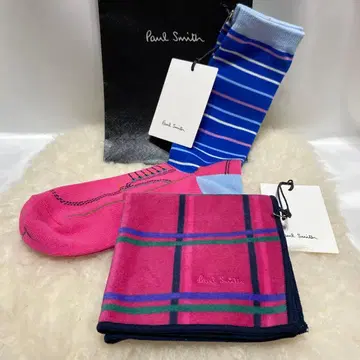 미사용 폴스미스 Paul Smith 손수건과 양말 세트 택 포함