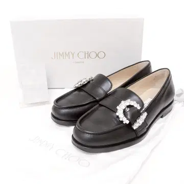 [ 컨디션 최상 ] 지미추 CHERI 로퍼 비쥬 크리스탈 36.5