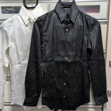 Tornado M 블랙 패턴 드레스 셔츠