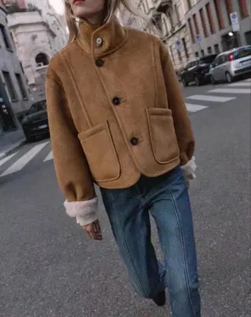 ZARA 리버서블 더블 페이스 자켓 M 사이즈