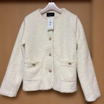 La-gemme 노카라 자켓 아이보리