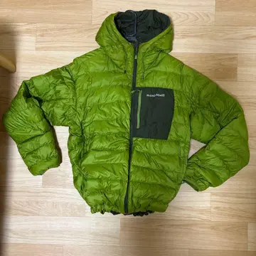 Montbell 후드 부착 다운 자켓 그린