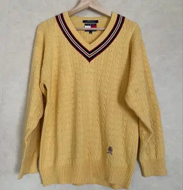 TOMMY HILFIGER 니트 V넥 스웨터 칠드런 스웨터