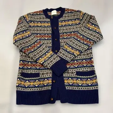 MACKINTOSH PHILOSOPHY 기하학 패턴 가디건