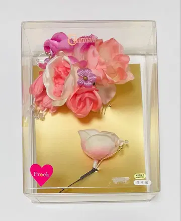 성인식 일본풍 머리 장식 핑크 계열