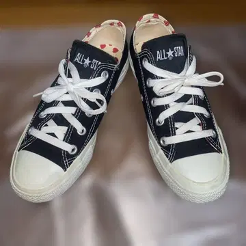 새상품급 컨버스 CONVERSE ALL STAR 하트 인솔 블랙 23