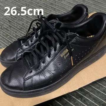 Puma Court Star 블랙 가죽 스니커즈